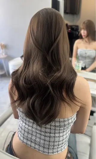 ロング カラー ヘアアレンジ 🫧🇰🇷韓国ヘア レイヤー🐺Yutaのヘアスタイル