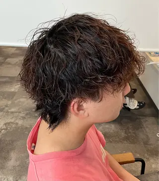 パーマ メンズ 鼎一真ハイトーン/ パーマ/何でも屋さんのヘアスタイル