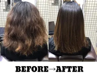 セミロング 髪質改善＆縮毛矯正 三上大地のヘアスタイル