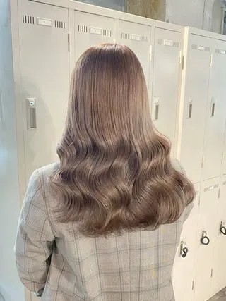 カラー ブリーチなし 透明感カラーのヘアスタイル