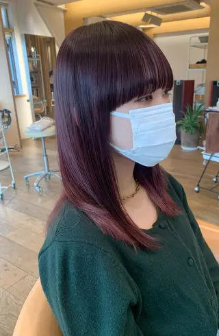 ロング カラー ナガス カズアキのヘアスタイル
