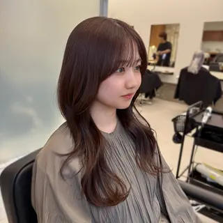 ミディアム カラー 縮毛矯正+モテカラー 🎀✨MIHOのヘアスタイル