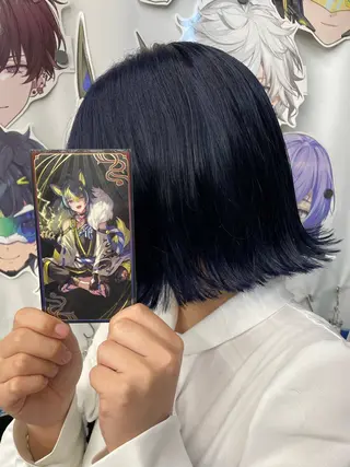 ロング カラー インナーカラー 推し ブリーチ 髪質改善のヘアスタイル