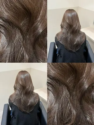 ロング 堤　葵生/透明感カラ ー/髪質改善縮毛矯正のヘアスタイル