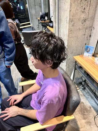 パーマ メンズ 川口開世 short cutのヘアスタイル