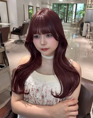 ロング カラー 縮毛・髪質改善🩰 mai🐰ྀི🤍のヘアスタイル