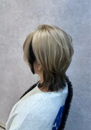 ミディアム カラー 【𝐀𝐬𝐡大森】 石崎竜祐のヘアスタイル