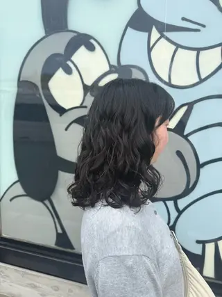 ミディアム デジタルパーマ/ ウェーブパーマ/神野のヘアスタイル