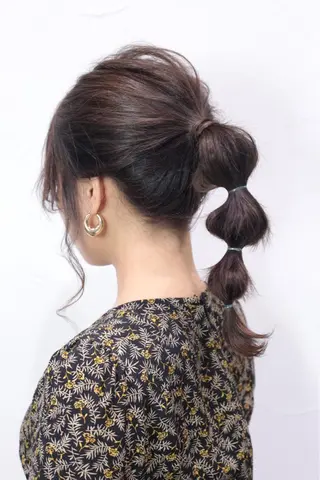 セミロング カラー ヘアアレンジ ミドウチ アヤカのヘアスタイル