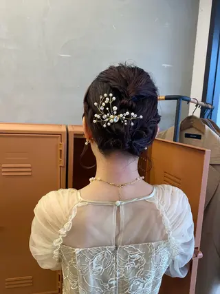 ショート ヘアアレンジ お呼ばれヘア｜ 金山｜山本夏菜のヘアスタイル