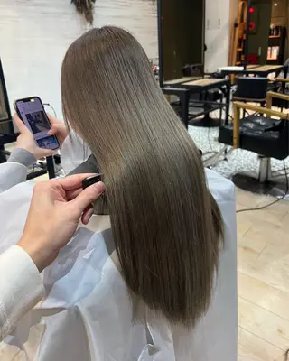 ロング カラー 藤本 翔己のヘアスタイル