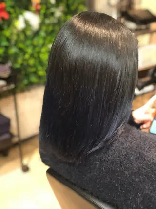 ミディアム カラー 髪質改善韓国レイヤー カット内田智大のヘアスタイル