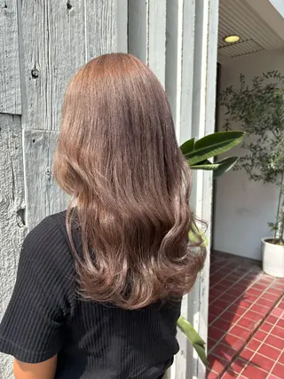 ロング カラー 齋藤 ゆずのヘアスタイル