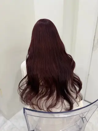 ロング カラー 韓国風艶髪🎀 暖色カラー🤍のヘアスタイル