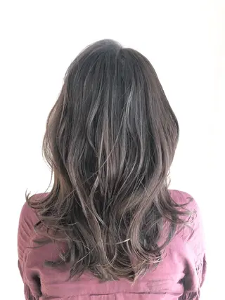 セミロング カラー ヘアアレンジ レイヤー×ヘッドスパ *保田遥*のヘアスタイル