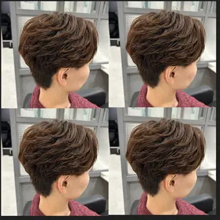 ショート カラー パーマ ヘアアレンジ メンズ 🔥メンズパーマ 特化 渡辺一翔のヘアスタイル