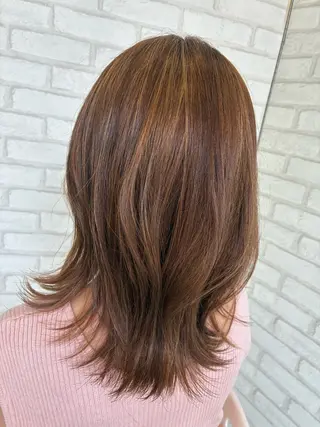 セミロング 至福の時間を❤️ かめいまゆのヘアスタイル