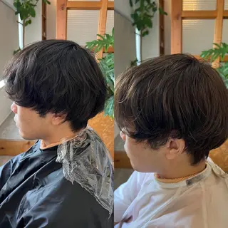 ミディアム カラー メンズ 【透明感ナチュラル】 ゆうせいのヘアスタイル