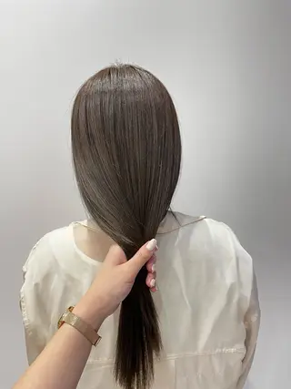 セミロング カラー 🥀暖色韓国ヘア💕 保科侑花のヘアスタイル