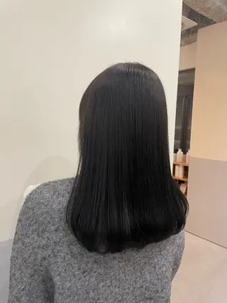 ミディアム カラー 鈴木 美由華/透明感/岡崎のヘアスタイル