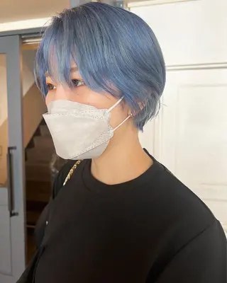 ショート カラー パーマ ヘアアレンジ メンズ キッズ ネイル マツエク・マツパ アイブロウ ウルフレイヤーカット /チヒロのヘアスタイル