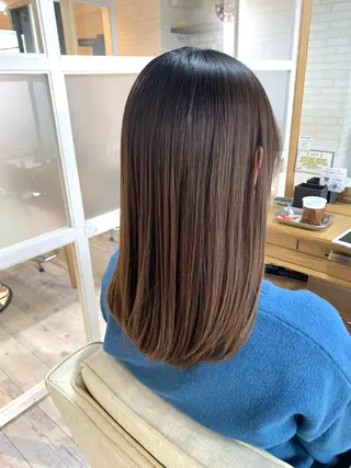 セミロング 🏆蔵前個室 美容院🏆 大川月央のヘアスタイル