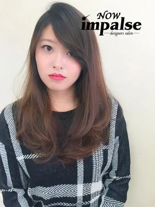 ロング カラー パーマ 【滝川市 美容師】 髙橋昌也のヘアスタイル