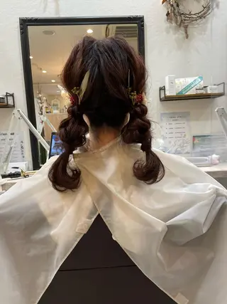 セミロング 津田 あかねのヘアスタイル
