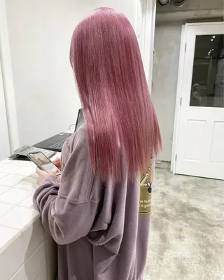 セミロング カラー ヘアアレンジ ササキカズマ〻透明感 〻色落ち〻赤み消しのヘアスタイル