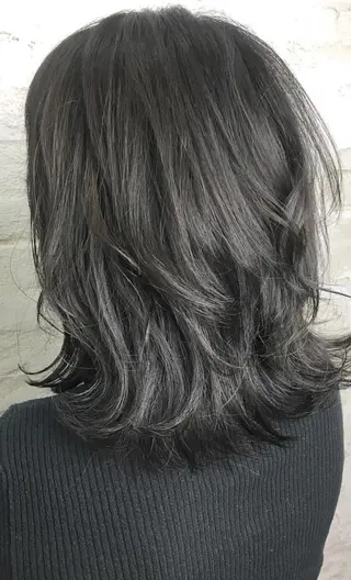 ロング カラー パーマ ヘアアレンジ チビ編み込みエクステ シールEXどぅ〜すのヘアスタイル