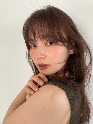 ロング カラー ヘアアレンジ 一箭 恵梧/ロングヘアのヘアスタイル