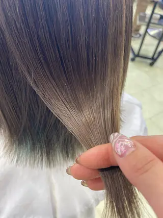 セミロング カラー ヘアアレンジ TSUNA 🌙 Lim 五反田のマツエク・マツパデザイン
