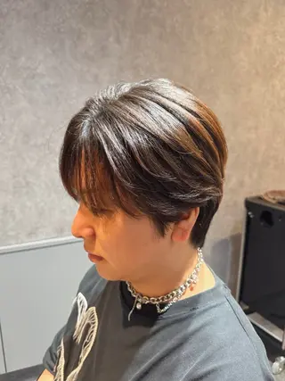 ショート パーマ メンズ 曲がる縮毛矯正 masashiのヘアスタイル