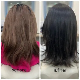 セミロング カラー モデル募集/lala _osawa🐳🫧のヘアスタイル