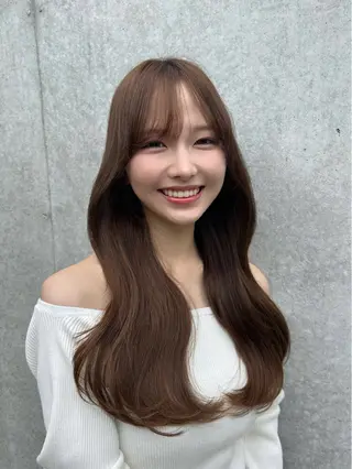 ロング カラー Rina🎀愛され| 多幸感艶髪ベージュのヘアスタイル