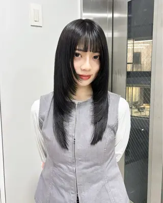 ロング カラー 似合わせレイヤー/ 縮毛矯正🎀minaのヘアスタイル