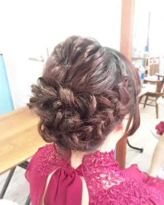 セミロング ヘアアレンジ 早朝✨ヘアセット 着付け/清水玲歌のヘアスタイル