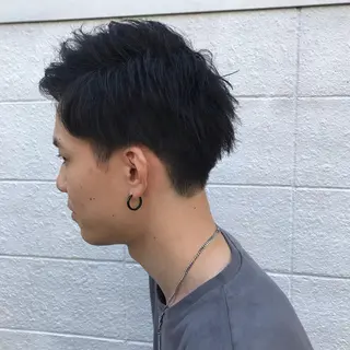 ショート カラー パーマ メンズ ニュアンスパーマ/ レイヤー/茶屋町のヘアスタイル