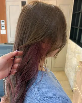 ロング カラー 🐺ིྀ顔周レイヤー /髪質改善🩵aoiのヘアスタイル