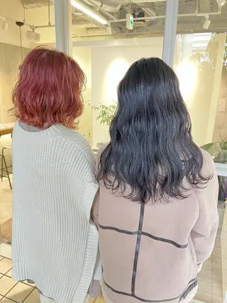 ミディアム カラー パーマ ヘアアレンジ 🫧umu.🫧韓国 /レイヤー/ハッシュのヘアスタイル
