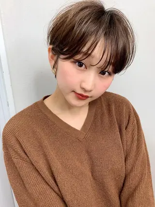 ショート カラー 大人可愛いレイヤー 大田のヘアスタイル