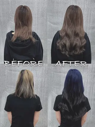 ロング カラー ヘアアレンジ LIP 大阪本店 エクステ 堀谷和孝のヘアスタイル