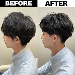 パーマ メンズ Soleria 田中慎一のヘアスタイル