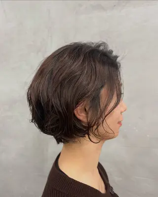 ショート パーマ ナカジマ ハルカのヘアスタイル