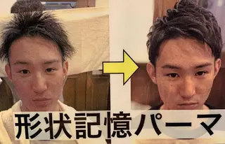 ショート パーマ プレミアムバーバー新宿店所属・新宿駅近！ 💈口コミ多数✨のヘアスタイル