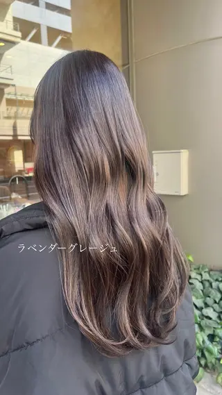 ロング ルナ|縮毛矯正 ×デザインカラー🥝のヘアスタイル