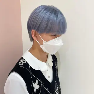 ミディアム カラー レイヤー/ウルフ/ ハイトーンchimiのヘアスタイル