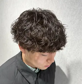 ショート パーマ メンズ 【メンズ特化】 池田大成✂︎のヘアスタイル