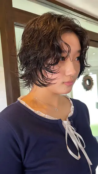 ミディアム 似合わせパーマ/ 山本銀次郎のヘアスタイル