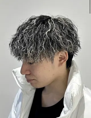 カラー パーマ メンズ 🐏秋山深 【メンズ限定】のヘアスタイル